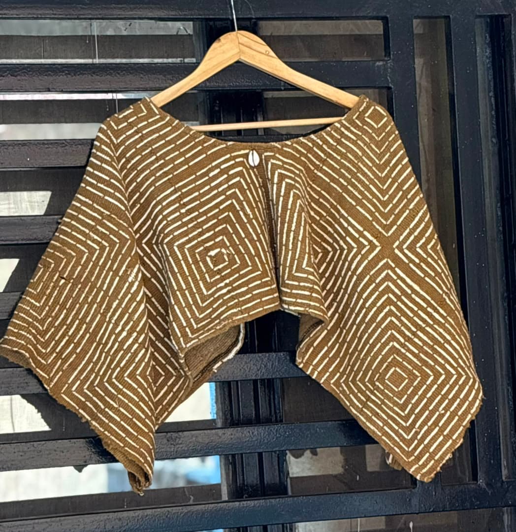 Crop top en bogolan authentique